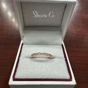 Shane Company Rose Gold Diamond Band Ring